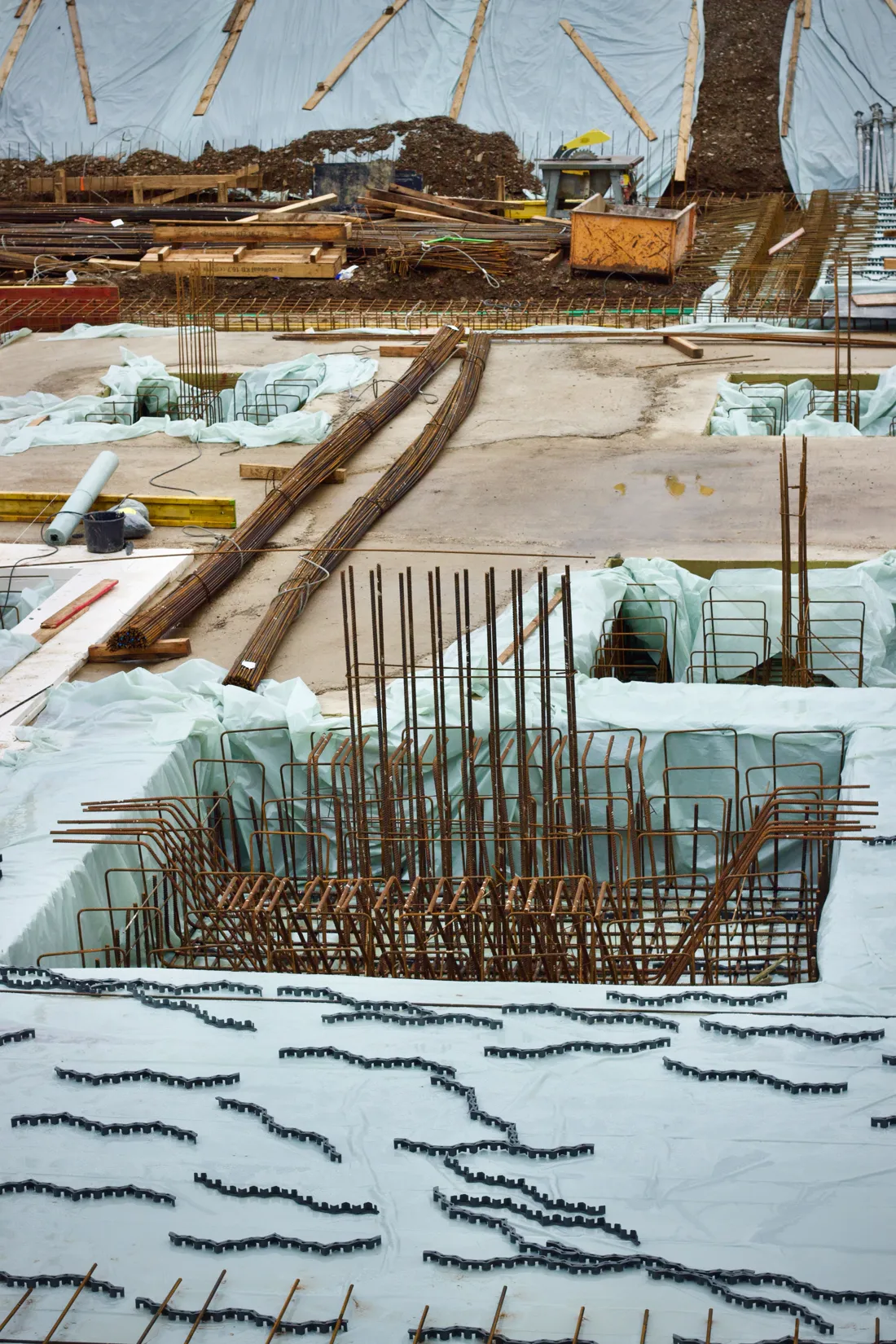 Commercial construction foundation work